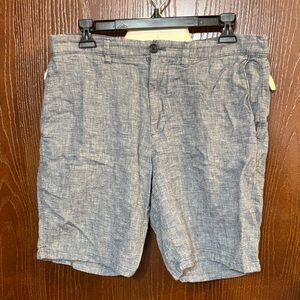 Banana Republic Aiden Men's Blue Casual Shorts Linen/cotton 33 EUC